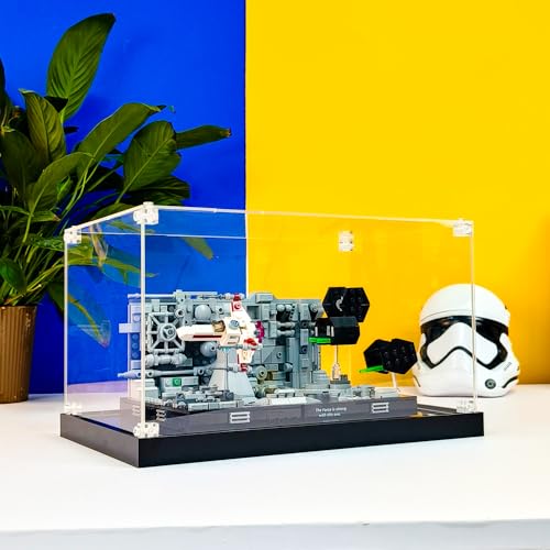 icuanuty Acrylmodell-Display-Box/Display-Vitrine Lego 75329 Star Wars Death Star Trench Run Diorama Set, baubares Modell für Erwachsene Display-Box von icuanuty