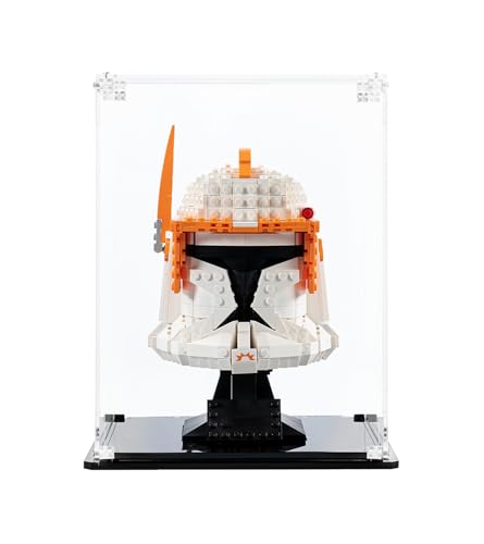 icuanuty Acryl Vitrine für Lego 75350 Star Wars Clone Commander Cody Helmet Set, Staubdichte Vitrine für Modelle Sammlerstücke (Nur Vitrine) von icuanuty