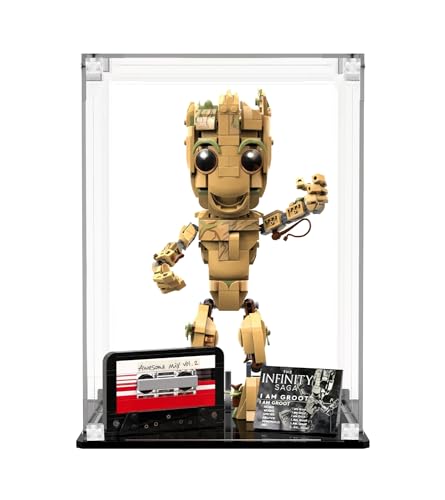 icuanuty Acryl Vitrine für Lego 76217 Ich Bin Groot, Staubdichte Vitrine für Modelle Sammlerstücke (Nur Vitrine) von icuanuty