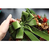 Samtschleifen 7"/Samt/Weihnachtsschleife/Weihnachtssamt/Kranzschleife/Samtschleife/Weiße Samtschleifen 7"/Samt/Weihnachtsschleife/Weihnachtssamt/Kranzschleife/Samtschleife/Weiße von ideaTatyart