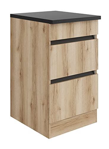 idealShopping GmbH Küchen Schubladenunterschrank mit Arbeitsplatte Kaya U536-0+ in Wildeiche Nachbildung 50 cm breit idealShopping GmbH Küchen Schubladenunterschrank mit Arbeitsplatte Kaya U536-0+ in Wildeiche Nachbildung 50 cm breit von idealShopping GmbH