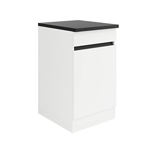 idealShopping GmbH Küchen Spülenunterschrank mit Arbeitsplatte Luca SP506-0+ in weiß matt 50 cm breit von idealShopping GmbH