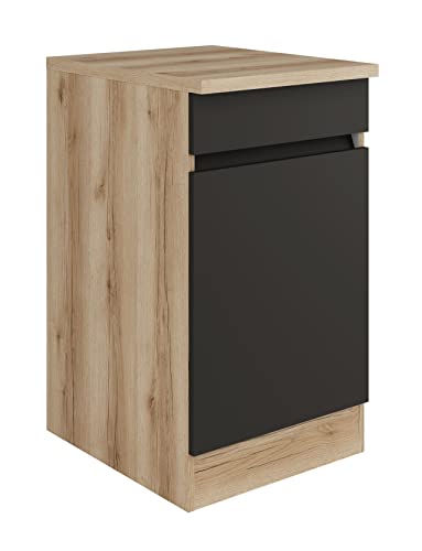 idealShopping GmbH Küchen Spülenunterschrank mit Arbeitsplatte Noah SP506-0+ in anthrazit 50 cm breit von idealShopping GmbH