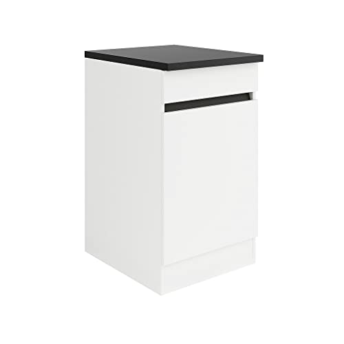 idealShopping GmbH Küchen Unterschrank mit Arbeitsplatte Luca U506-0+ in weiß matt 50 cm breit von idealShopping GmbH
