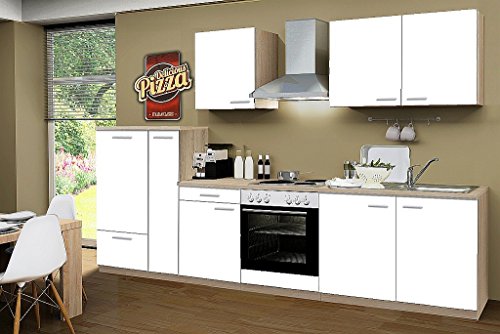 idealShopping Küchenblock mit Elektrogeräten Classic 300 cm in weiß matt von idealShopping GmbH
