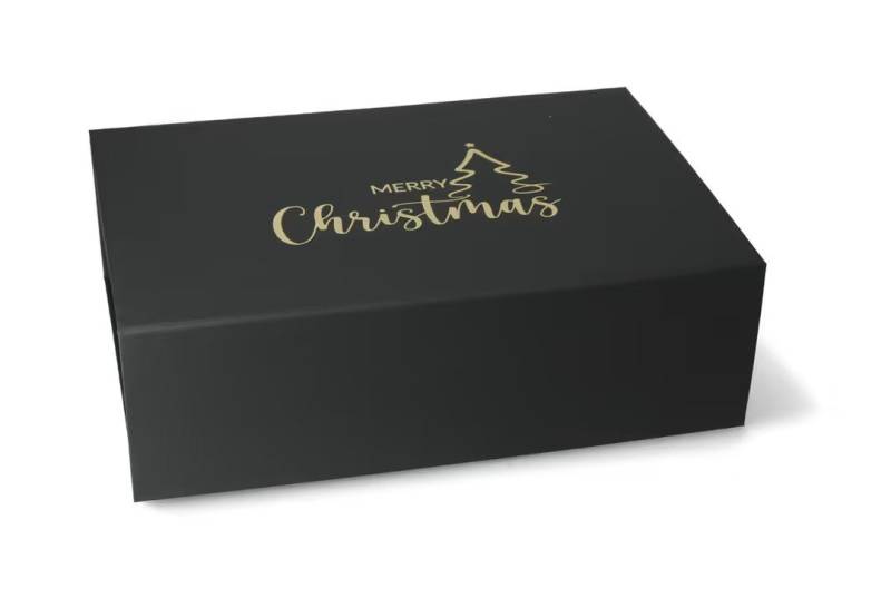 ideas in Boxes Geschenkbox für Weihnachten, Premium Geschenkkarton mit Deckel, 33x22x10 cm mit Magnetverschluss, Wiederverwendbar - Merry Christmas von ideas in Boxes