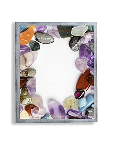 arte-tuo Bilderrahmen Opal X | 59x84 cm | Silber Patina Optik | Antireflex Kunstglas | Poster Puzzle Diamond Painting Drucke von arte-tuo