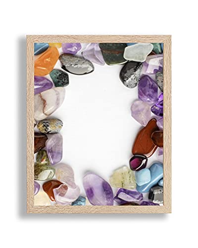 arte-tuo Bilderrahmen Opal X | 61x81 cm | Sonoma Eiche Dekor | Antireflex Kunstglas | Poster Puzzle Diamond Painting Drucke von arte-tuo