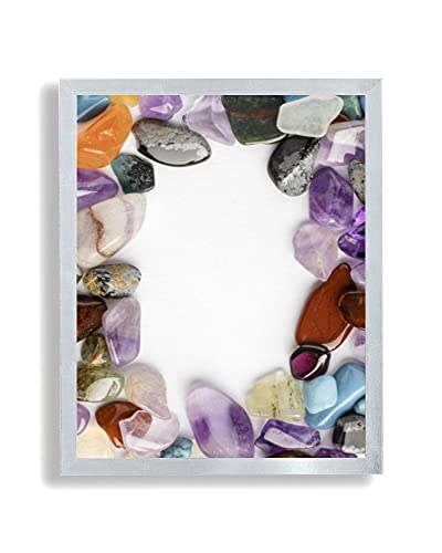 arte-tuo Bilderrahmen Opal X | 80x100 cm | Silber Vintage | Antireflex Kunstglas | Poster Puzzle Diamond Painting Drucke von arte-tuo
