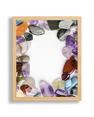 arte-tuo Bilderrahmen Opal N | 21x26 cm | Kiefer Dekor | klares Kunstglas | Poster Puzzle Diamond Painting Drucke von arte-tuo
