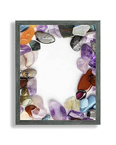 arte-tuo Bilderrahmen Opal X | 40x80 cm | Fels Grau | Antireflex Kunstglas | Poster Puzzle Diamond Painting Drucke von arte-tuo