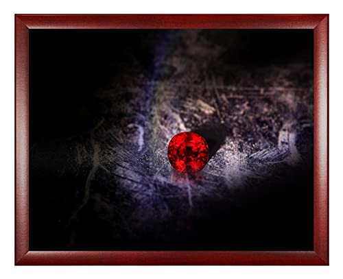 Bilderrahmen Rubin 21x29,7 cm Bordeaux Rot mit entspiegeltem Antireflex Kunstglas für Puzzle Diamond Painting Poster von arte-tuo