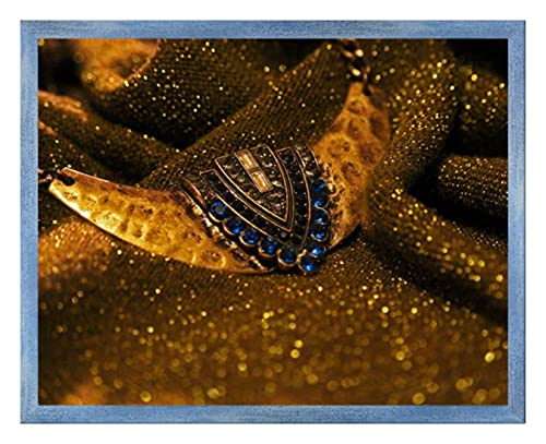 arte-tuo Bilderrahmen Saphir 25x30 cm Blau hell gewischt mit klarem Kunstglas für Poster Puzzle Diamond Painting von arte-tuo