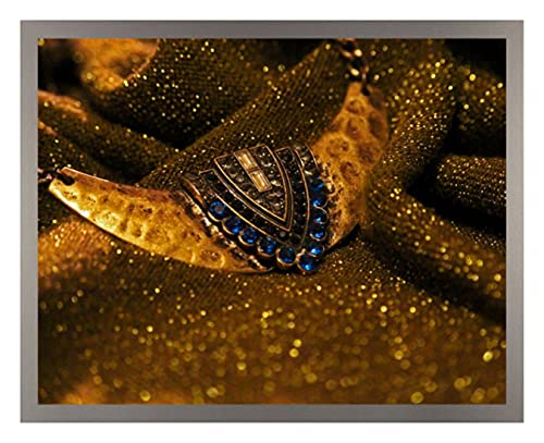 arte-tuo Bilderrahmen Saphir 40x50 cm Anthrazit mit klarem Kunstglas für Poster Puzzle Diamond Painting von arte-tuo