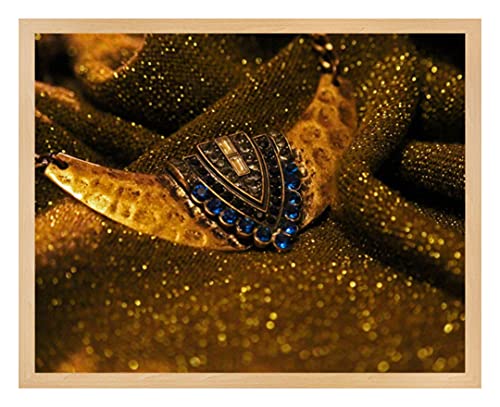 arte-tuo Bilderrahmen Saphir 67x90 cm Buche Dekor mit klarem Kunstglas für Poster Puzzle Diamond Painting von arte-tuo