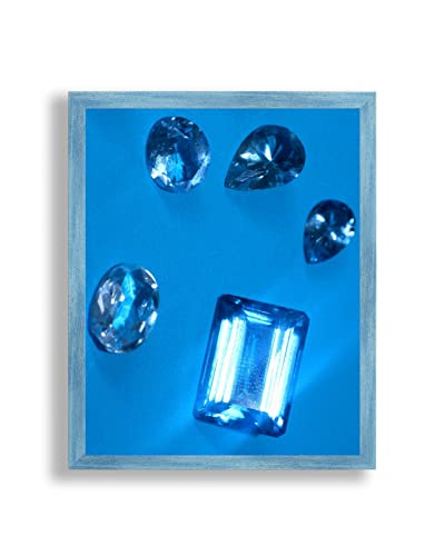 arte-tuo Bilderrahmen Topas A | 60x120 cm | Blau hell | Antireflex Kunstglas | Poster Puzzle von arte-tuo