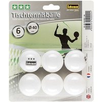 6 Idena Tischtennisbälle weiß von Idena