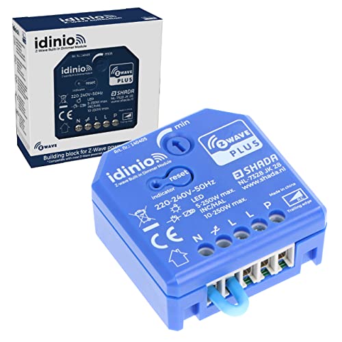idinio® Z-Wave Unterputz-Dimmer-Modul Phasenabschnitt für LED und Halogen 2-Draht von idinio