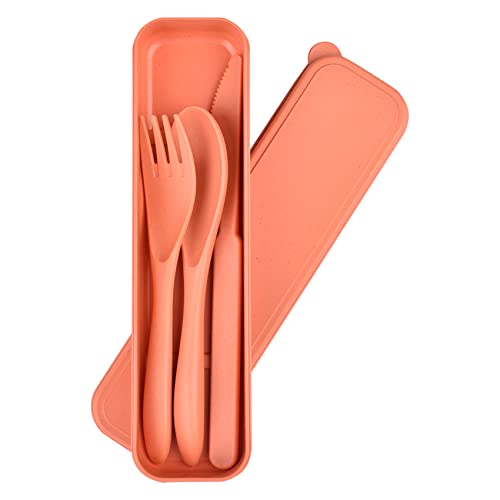 Wiederverwendbares Besteck mit Etui, tragbares dunkles Utensilien-Set für Kinder und Erwachsene, Geschirr Camping-Besteck-Set, spülmaschinenfest von IDISON