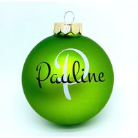 Personalisierte Weihnachtskugel | Glaskugel Hellgrün Matt Personalisierte Weihnachtskugel | Glaskugel Hellgrün Matt von idoitforyoushop