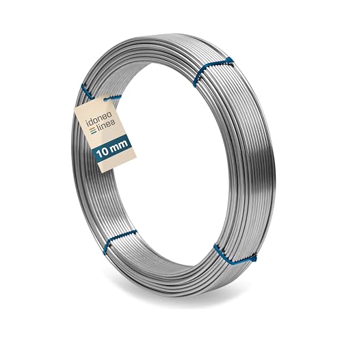 Idoneo Linea 1-148 Meter| Flexibel Aluminium Draht 10mm Blitzschutz PV Anlage Erdungsdraht Alu Runddraht Blitzableiter Draht Blitzschutz Draht Aludraht (80m) von idoneo linea