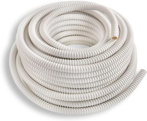 Idoneo Linea Kondensatschlauch 1-30m Ø 16mm Ø 18mm Ø 20mm Klimaschlauch Zuschneidbar Glatte Flexibel Kondenswasser Schlauch für Klimaanlagen, Split-Klimageräte (Ø 16mm, 27m) von idoneo linea