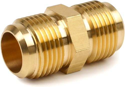 Idoneo Linea Messing Verbindungsnippel für Kältemittelleitungen 3/8" Rohren (1x Verbindungsnippel, 3/8"(fi 9,53mm)) von idoneo linea