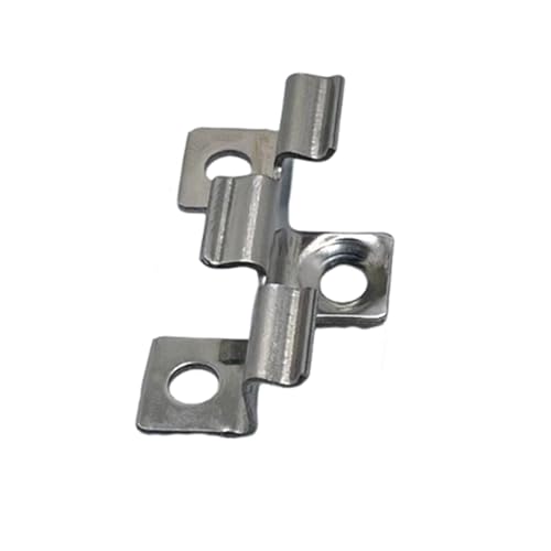 idqwsswt 100 Befestigungsclips für Edelstahlteile korrosionsbeständig für WPC Terrassendielen oder Paneele (Silber), 7.5 mm von idqwsswt