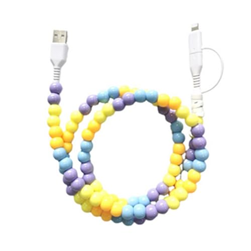 idqwsswt Perlen Telefonladegerät 2 in 1 Multi Ladekabel USB auf USB C für Nexus PVC 2 in 1 USB Ladekabel USB auf Typ C, Gelb+Blau+Violett idqwsswt Perlen Telefonladegerät 2 in 1 Multi Ladekabel USB auf USB C für Nexus PVC 2 in 1 USB Ladekabel USB auf Typ C, Gelb+Blau+Violett von idqwsswt