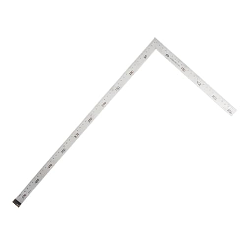 idqwsswt Präzisions Winkellineal aus Aluminiumlegierung in L Form, zuverlässiges Messwerkzeug für Bauarbeiter, quadratisches Lineal aus Aluminiumlegierung, 250 * 500（MM）） von idqwsswt