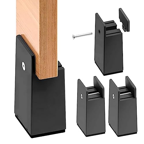 4 Stück Möbelerhöhung 10 cm, Verstellbare Tischerhöhung mit Schraubklemme Stuhlerhöhung Bett Erhöhung Möbelerhöher Sofaerhöher Tischerhöher Betterhöhung für 10-37 mm Breite Quadrat Möbelerhöhungen von idudu