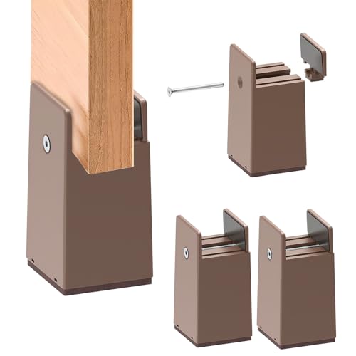 idudu 4 Stück Verstellbare Betterhöhung Möbelerhöhung 10cm, mit Schraubklemme, Betterhöher Schwerlast Stuhlerhöhungen, Möbelerhöher für 10-37mm Breite Quadrat & Runde Stuhlbein von idudu