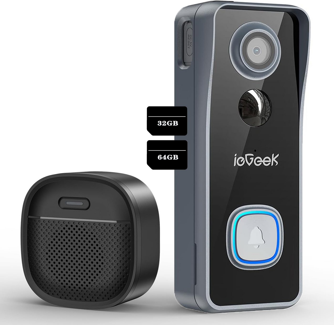 ieGeek Türklingel Überwachungskamera Zusätzliche kabellose Video-Türklingel (Smarte Video Türklingel mit Gong 166° Weitwinkel PIR-Bewegungserkennung, 2-Wege-Audio Nachtsicht Kompatibel mit Alexa Lokaler & Cloud-Speicher), Paketdetektion Mühelose Installation ieGeek Türklingel Überwachungskamera Zusätzliche kabellose Video-Türklingel (Smarte Video Türklingel mit Gong 166° Weitwinkel PIR-Bewegungserkennung, 2-Wege-Audio Nachtsicht Kompatibel mit Alexa Lokaler & Cloud-Speicher), Paketdetektion Mühelose Installation von ieGeek