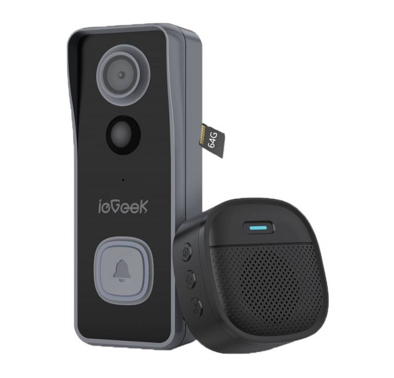ieGeek Türklingel 5MP Türklingel mit Kamera Kabellos Video Doorbell mit 64G Karte (Smarte Video Türklingel mit Gong 166° Weitwinkel PIR-Bewegungserkennung, 2-Wege-Audio Nachtsicht Kompatibel mit Alexa Lokaler & Cloud-Speicher), Paketdetektion Mühelose Installation ieGeek Türklingel 5MP Türklingel mit Kamera Kabellos Video Doorbell mit 64G Karte (Smarte Video Türklingel mit Gong 166° Weitwinkel PIR-Bewegungserkennung, 2-Wege-Audio Nachtsicht Kompatibel mit Alexa Lokaler & Cloud-Speicher), Paketdetektion Mühelose Installation von ieGeek