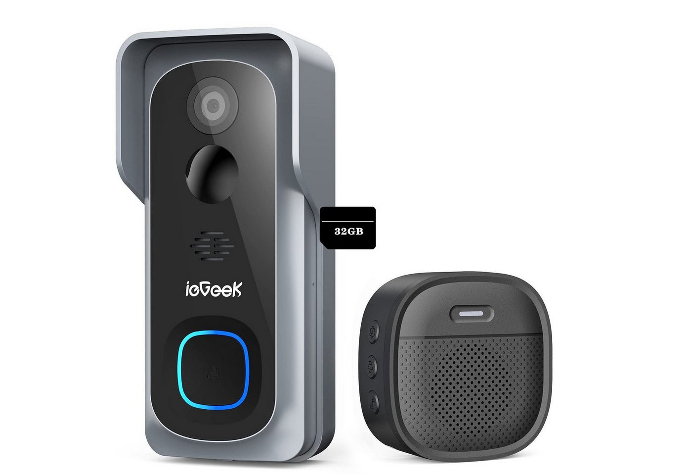 ieGeek Türklingel Video Türklingel mit Kamera Smart WLAN Doorbell Camera mit AI (Nachtsicht 2-Wege-Audio 150° Blickwinkel Unterstützt Alexa TF & CloudSpeicher, 1-St., Extra lange Akkulaufzeit, AI intelligente Erkennung, OTA Upgrade), PIR -Bewegungserkennung (5 Meter Abstand, 100 ° Winkel) ieGeek Türklingel Video Türklingel mit Kamera Smart WLAN Doorbell Camera mit AI (Nachtsicht 2-Wege-Audio 150° Blickwinkel Unterstützt Alexa TF & CloudSpeicher, 1-St., Extra lange Akkulaufzeit, AI intelligente Erkennung, OTA Upgrade), PIR -Bewegungserkennung (5 Meter Abstand, 100 ° Winkel) von ieGeek