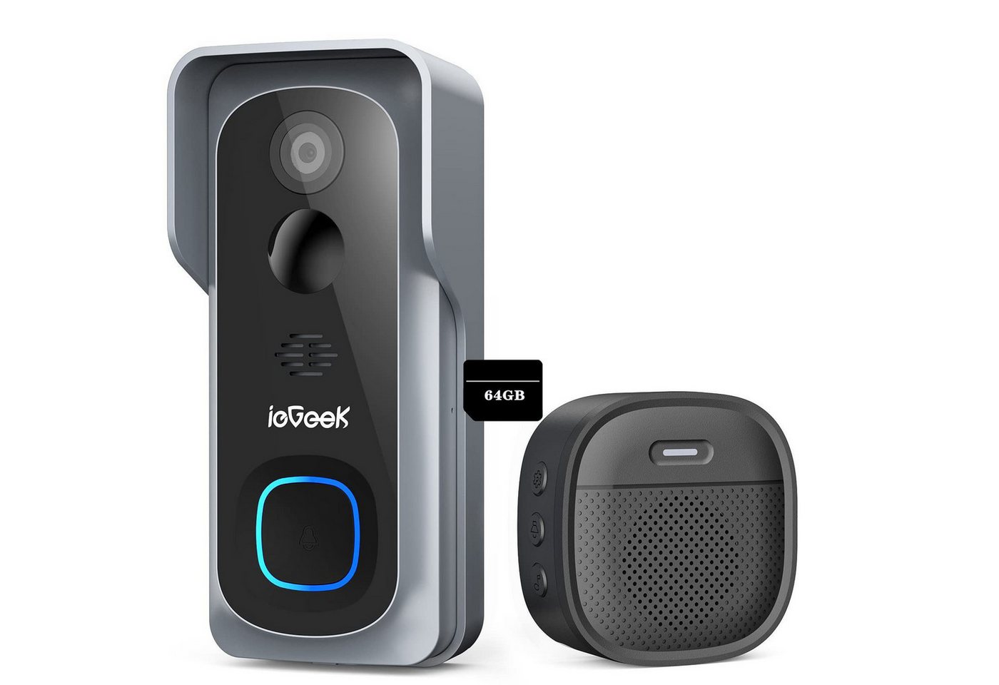 ieGeek Türklingel Video Türklingel mit Kamera Smart WLAN Doorbell Camera mit AI (Nachtsicht 2-Wege-Audio 150° Blickwinkel Unterstützt Alexa TF & CloudSpeicher, 1-St., Extra lange Akkulaufzeit, AI intelligente Erkennung, OTA Upgrade), PIR -Bewegungserkennung (5 Meter Abstand, 100 ° Winkel) ieGeek Türklingel Video Türklingel mit Kamera Smart WLAN Doorbell Camera mit AI (Nachtsicht 2-Wege-Audio 150° Blickwinkel Unterstützt Alexa TF & CloudSpeicher, 1-St., Extra lange Akkulaufzeit, AI intelligente Erkennung, OTA Upgrade), PIR -Bewegungserkennung (5 Meter Abstand, 100 ° Winkel) von ieGeek