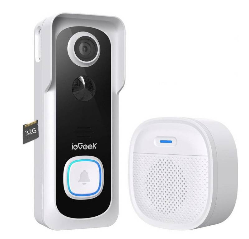 ieGeek Smart Home Türklingel Smart Home Türklingel Funkklingel, Kabellose Türklingel Funk Set (Aussen, Außenbereich, Nachtsicht 2-Wege-Audio 150° Blickwinkel Unterstützt Alexa TF & CloudSpeicher, 1-tlg., Extra lange Akkulaufzeit, AI intelligente Erkennung, OTA Upgrade, PIR -Bewegungserkennung (5 Meter Abstand, 100 ° Winkel) ieGeek Smart Home Türklingel Smart Home Türklingel Funkklingel, Kabellose Türklingel Funk Set (Aussen, Außenbereich, Nachtsicht 2-Wege-Audio 150° Blickwinkel Unterstützt Alexa TF & CloudSpeicher, 1-tlg., Extra lange Akkulaufzeit, AI intelligente Erkennung, OTA Upgrade, PIR -Bewegungserkennung (5 Meter Abstand, 100 ° Winkel) von ieGeek