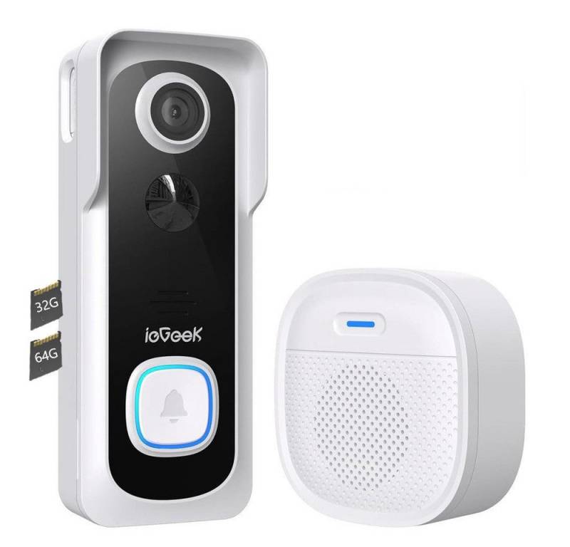 ieGeek Smart Home Türklingel Smart Home Türklingel Funkklingel, Kabellose Türklingel Funk Set (Aussen, Außenbereich, Nachtsicht 2-Wege-Audio 150° Blickwinkel Unterstützt Alexa TF & CloudSpeicher, 1-tlg., Extra lange Akkulaufzeit, AI intelligente Erkennung, OTA Upgrade, PIR -Bewegungserkennung (5 Meter Abstand, 100 ° Winkel) ieGeek Smart Home Türklingel Smart Home Türklingel Funkklingel, Kabellose Türklingel Funk Set (Aussen, Außenbereich, Nachtsicht 2-Wege-Audio 150° Blickwinkel Unterstützt Alexa TF & CloudSpeicher, 1-tlg., Extra lange Akkulaufzeit, AI intelligente Erkennung, OTA Upgrade, PIR -Bewegungserkennung (5 Meter Abstand, 100 ° Winkel) von ieGeek