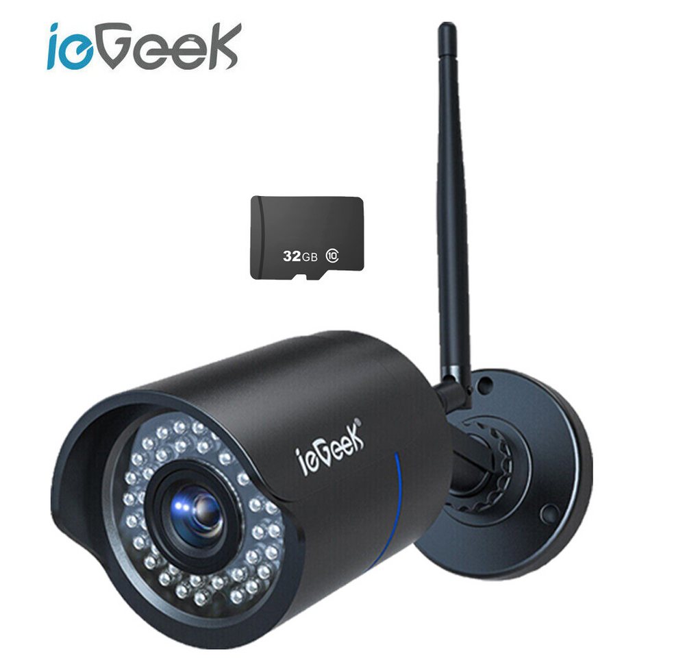 ieGeek Überwachungkamera Aussen WLAN 1080P HD Kamera Outdoor Überwachungskamera (AuBenbereich, Aussen, Infrarot Nachtsicht Zwei-Wege-Audio,25m Nachtsicht,IP66, Micro-SD-Kartenspeicher (bis zu 128 GB nicht enthalten), 24/7 Aufnahme, WLAN-Verbindungen und AP-Hotspot-Verbindungen) von ieGeek