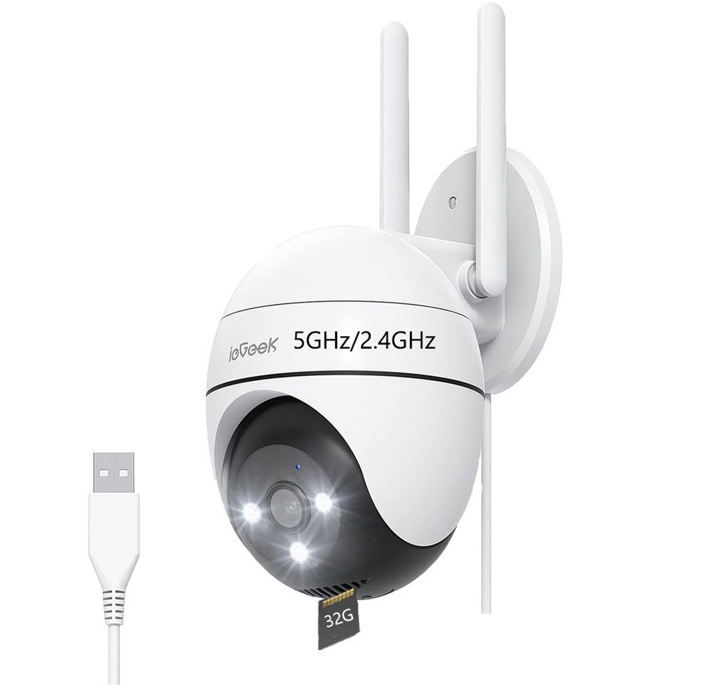 ieGeek Überwachungskamera 1 Stück 2K Überwachungskamera Aussen 2.4G&5G WLAN PTZ Outdoor (Aussen, Außenbereich, Outdoor, außen, IP Kamera überwachung außen WiFi Dome Camera mit Farbiger Nachsicht, Bewegungserkennung Mensch Bewegungsmelder Zwei-Wege-Audio, 24/7 Aufnahme Memory-Karte/Cloud-Speicher) ieGeek Überwachungskamera 1 Stück 2K Überwachungskamera Aussen 2.4G&5G WLAN PTZ Outdoor (Aussen, Außenbereich, Outdoor, außen, IP Kamera überwachung außen WiFi Dome Camera mit Farbiger Nachsicht, Bewegungserkennung Mensch Bewegungsmelder Zwei-Wege-Audio, 24/7 Aufnahme Memory-Karte/Cloud-Speicher) von ieGeek