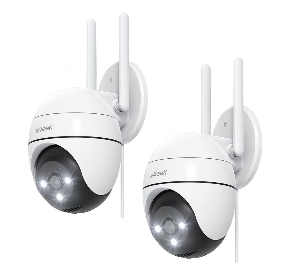 ieGeek Überwachungskamera 2 Stück 2K Überwachungskamera Aussen 2.4G&5G WLAN PTZ Outdoor (Aussen, Außenbereich, Outdoor, außen, IP Kamera überwachung außen WiFi Dome Camera mit Farbiger Nachsicht, Bewegungserkennung Mensch Bewegungsmelder Zwei-Wege-Audio, 24/7 Aufnahme Memory-Karte/Cloud-Speicher) ieGeek Überwachungskamera 2 Stück 2K Überwachungskamera Aussen 2.4G&5G WLAN PTZ Outdoor (Aussen, Außenbereich, Outdoor, außen, IP Kamera überwachung außen WiFi Dome Camera mit Farbiger Nachsicht, Bewegungserkennung Mensch Bewegungsmelder Zwei-Wege-Audio, 24/7 Aufnahme Memory-Karte/Cloud-Speicher) von ieGeek