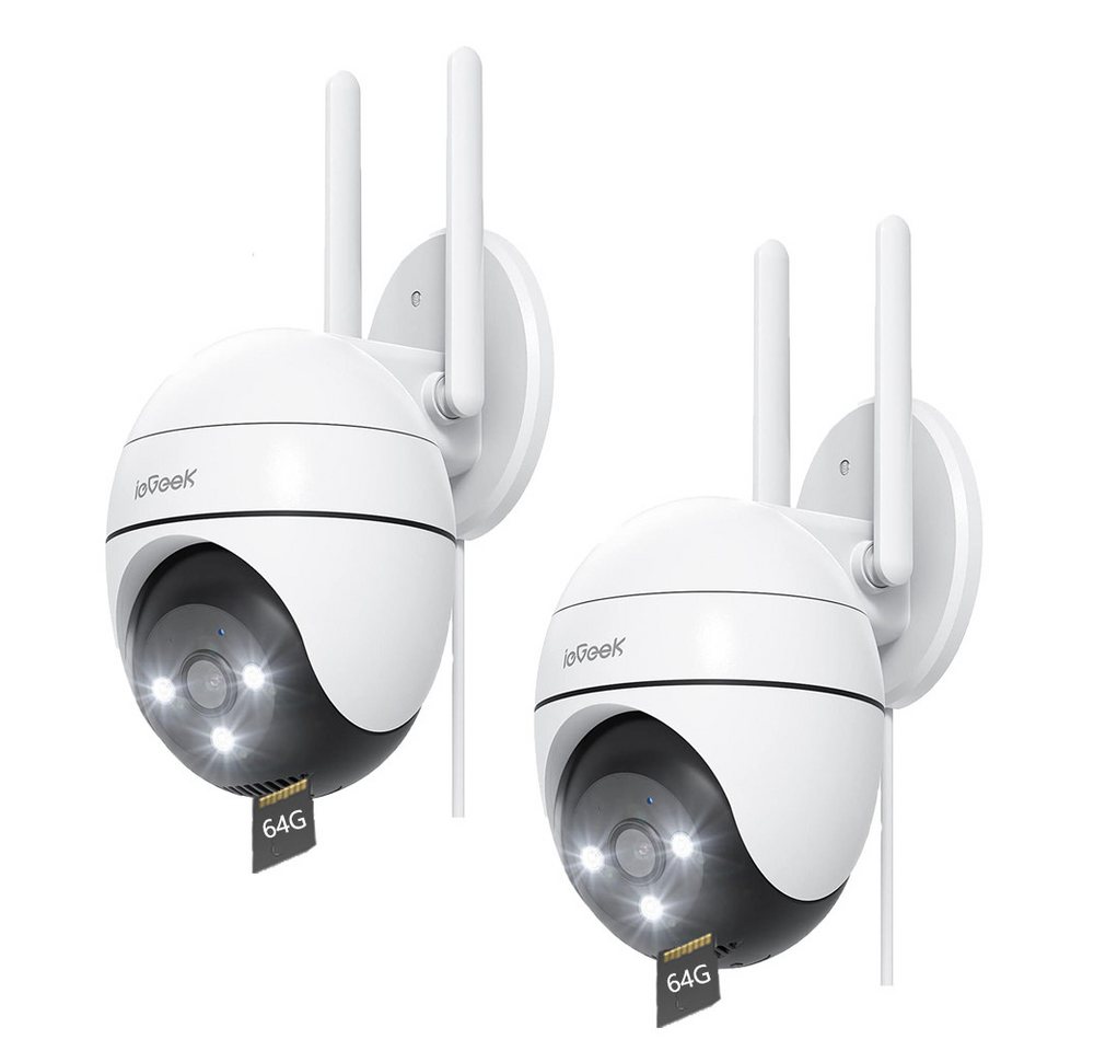 ieGeek Überwachungskamera 2 Stück 2K Überwachungskamera Aussen 2.4G&5G WLAN PTZ Outdoor (Aussen, Außenbereich, Outdoor, außen, IP Kamera überwachung außen WiFi Dome Camera mit Farbiger Nachsicht, Bewegungserkennung Mensch Bewegungsmelder Zwei-Wege-Audio, 24/7 Aufnahme Memory-Karte/Cloud-Speicher) ieGeek Überwachungskamera 2 Stück 2K Überwachungskamera Aussen 2.4G&5G WLAN PTZ Outdoor (Aussen, Außenbereich, Outdoor, außen, IP Kamera überwachung außen WiFi Dome Camera mit Farbiger Nachsicht, Bewegungserkennung Mensch Bewegungsmelder Zwei-Wege-Audio, 24/7 Aufnahme Memory-Karte/Cloud-Speicher) von ieGeek