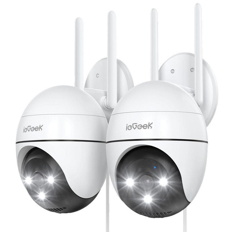 ieGeek Überwachungskamera 2 Stück Überwachungskamera Aussen Kamera Überwachung Aussen Wlan IP (Aussen, AuBenbereich, außen, utdoor Kabel Außenkamera WiFi PTZ Outdoor Camera Dome Aussen kamera, 2-tlg., Videoüberwachung Kamera mit Farbige Nachtsicht Bewegungserkennung, 24/7 Aufnahme,& Ton und Lichtalarm) ieGeek Überwachungskamera 2 Stück Überwachungskamera Aussen Kamera Überwachung Aussen Wlan IP (Aussen, AuBenbereich, außen, utdoor Kabel Außenkamera WiFi PTZ Outdoor Camera Dome Aussen kamera, 2-tlg., Videoüberwachung Kamera mit Farbige Nachtsicht Bewegungserkennung, 24/7 Aufnahme,& Ton und Lichtalarm) von ieGeek