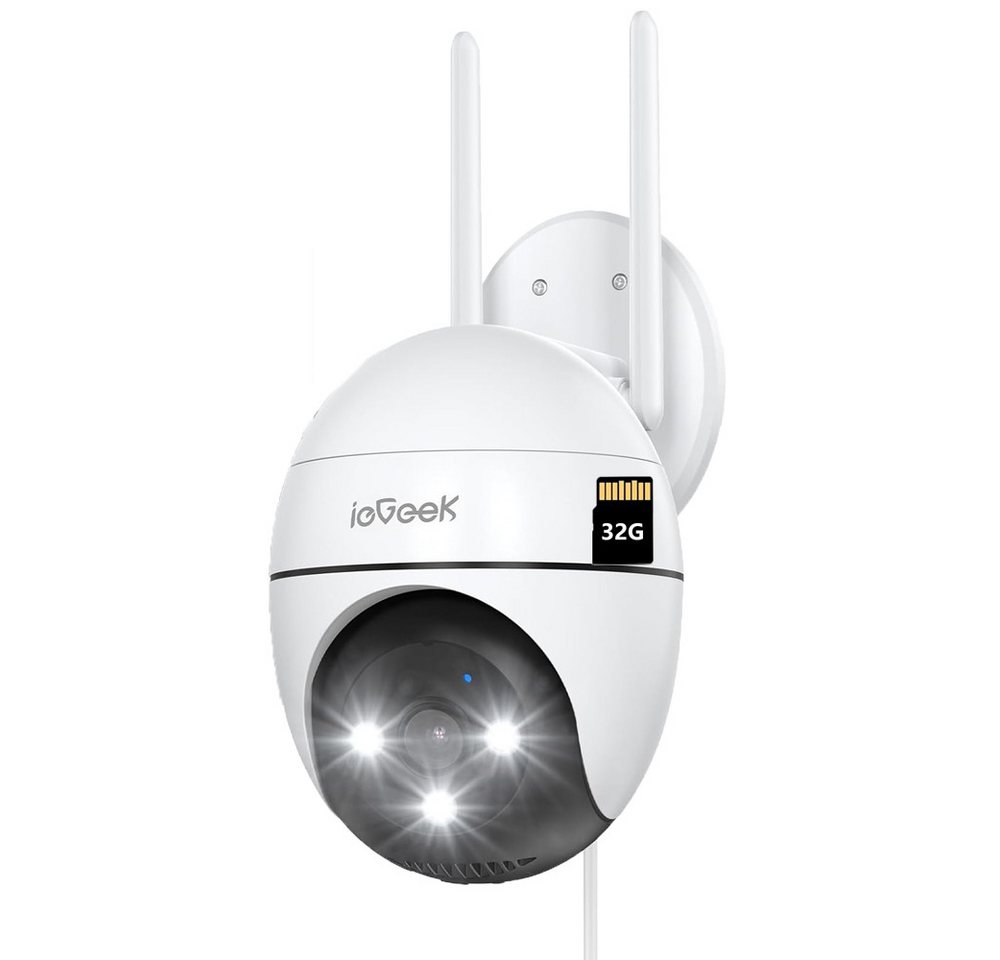 ieGeek Überwachungskamera 2 Stück Überwachungskamera Aussen Kamera Überwachung Aussen Wlan IP (Aussen, AuBenbereich, außen, utdoor Kabel Außenkamera WiFi PTZ Outdoor Camera Dome Aussen kamera, 1-tlg., Videoüberwachung Kamera mit Farbige Nachtsicht Bewegungserkennung, 24/7 Aufnahme,& Ton und Lichtalarm) ieGeek Überwachungskamera 2 Stück Überwachungskamera Aussen Kamera Überwachung Aussen Wlan IP (Aussen, AuBenbereich, außen, utdoor Kabel Außenkamera WiFi PTZ Outdoor Camera Dome Aussen kamera, 1-tlg., Videoüberwachung Kamera mit Farbige Nachtsicht Bewegungserkennung, 24/7 Aufnahme,& Ton und Lichtalarm) von ieGeek