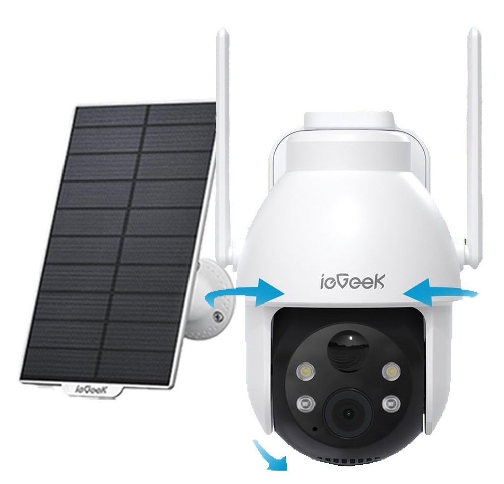 ieGeek Überwachungskamera 2K 3MP HD Überwachungskamera Aussen Solar 360° PTZ 2.4GHz WLAN (Aussen, Außenbereich, außen, 360° PTZ Überwachungskamera Aussen Akku,Farb-Nachtsicht, mit PIR Bewegungsmelder,2-Wege-Audio, Cloud/TF Karte Storage, IP65, unterstützt 24/7-Aufnahme,4-fachen Digitalzoom) ieGeek Überwachungskamera 2K 3MP HD Überwachungskamera Aussen Solar 360° PTZ 2.4GHz WLAN (Aussen, Außenbereich, außen, 360° PTZ Überwachungskamera Aussen Akku,Farb-Nachtsicht, mit PIR Bewegungsmelder,2-Wege-Audio, Cloud/TF Karte Storage, IP65, unterstützt 24/7-Aufnahme,4-fachen Digitalzoom) von ieGeek