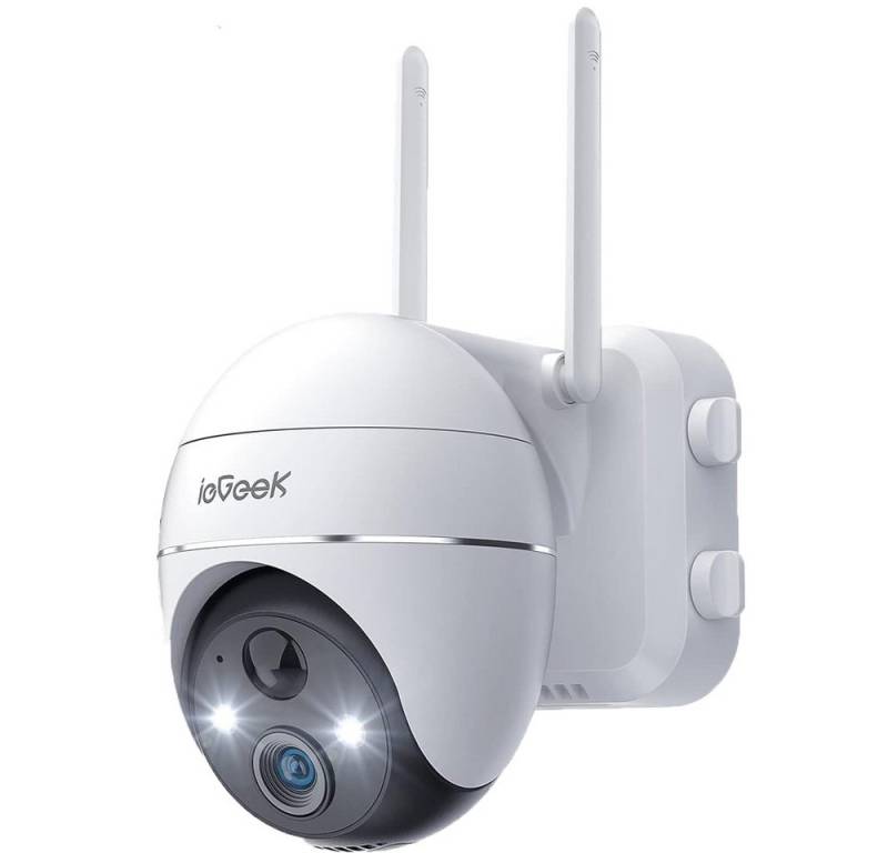 ieGeek Überwachungskamera 2K 5MP Überwachungskamera Aussen Akku 355° Schwenken&120° Neigen (Außenbereich, Außen, Aussen, Outdoor, 2.4GHZ WLAN Kamera Farbige Nachtsicht Kamera Überwachung außen, PIR Bewegungsmelder 2-Wege-Audio mit Alexa 4-facher Digitalzoom, Leistungsstarke Drahtlose kamera für den Außenbereich) von ieGeek