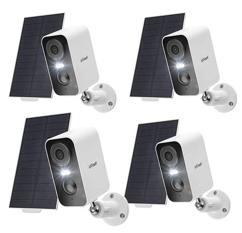 ieGeek Überwachungskamera 2K Überwachungskamera Aussen Akku Solar WLAN mit Bunte Nachtsicht PIR (Außenbereich Aussen Außen, 2K WiFi Wireless FHD Nachtsicht 5200 mAh Akku mit Solarpanel, WiFi Kamera Outdoor mit PIR Bewegungsmelder,2-Wege-Audio, Spotlights, Unterstützung PIR-Personenerkennung Cloud/TF Karte Storage) von ieGeek