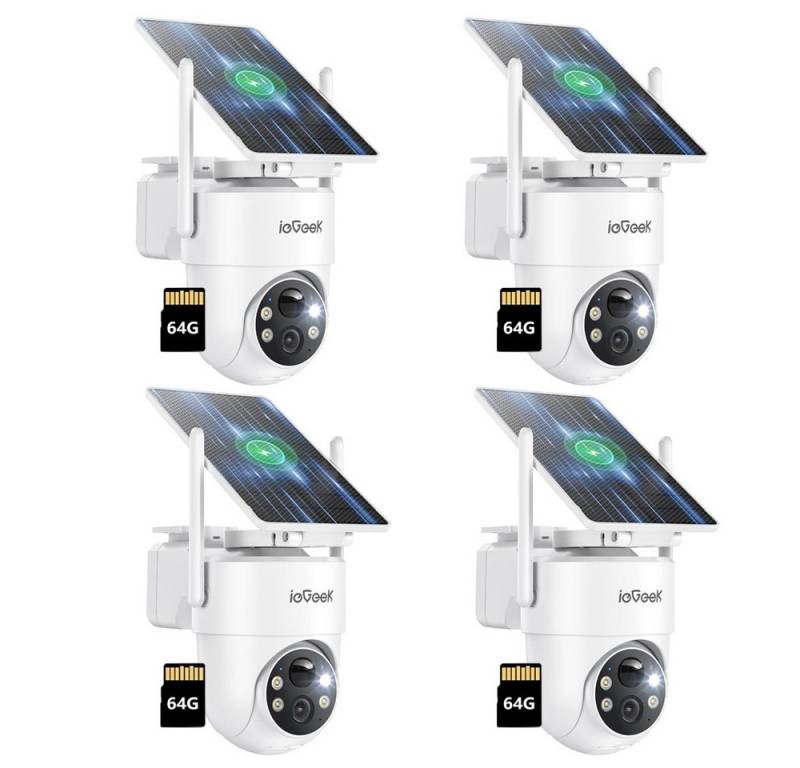 ieGeek Überwachungskamera 3MP Überwachungskamera Aussen Akku Solar 2K solar Kamera (Außenbereich, Außen, Außenkamera, Überwachung außen WLAN Outdoor kabellos Solarpanel 360 Grad PTZ PIR Bewegungsmelder, 4-tlg., 355°/90° Pan Tilt Farbige Nachtsicht 2-Wege-Audio kompatibel mit Alexa, Unterstützt WLAN-Scannen und Bluetooth-Netzwerkkonfiguration) ieGeek Überwachungskamera 3MP Überwachungskamera Aussen Akku Solar 2K solar Kamera (Außenbereich, Außen, Außenkamera, Überwachung außen WLAN Outdoor kabellos Solarpanel 360 Grad PTZ PIR Bewegungsmelder, 4-tlg., 355°/90° Pan Tilt Farbige Nachtsicht 2-Wege-Audio kompatibel mit Alexa, Unterstützt WLAN-Scannen und Bluetooth-Netzwerkkonfiguration) von ieGeek
