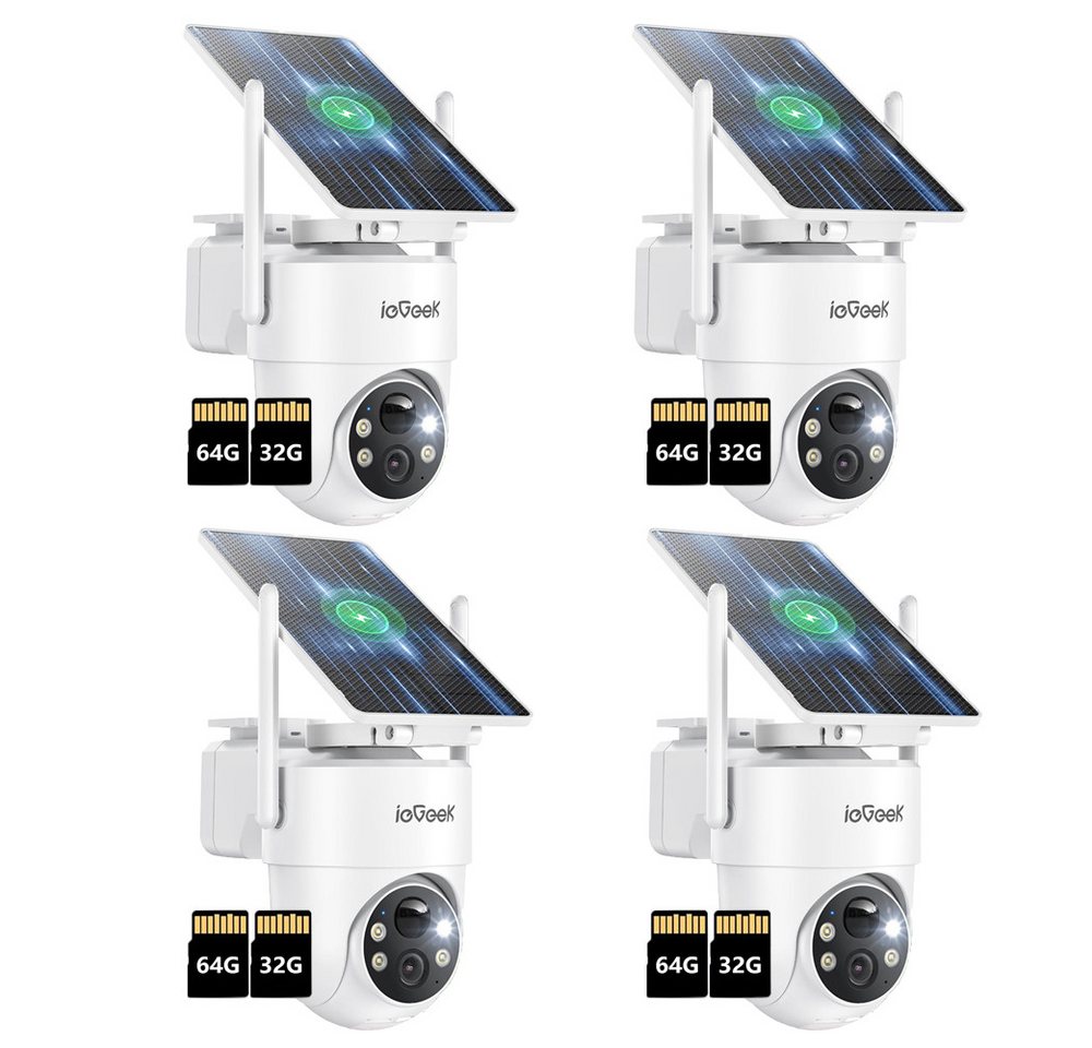 ieGeek Überwachungskamera 3MP Überwachungskamera Aussen Akku Solar 2K solar Kamera (Außenbereich, Außen, Außenkamera, Überwachung außen WLAN Outdoor kabellos Solarpanel 360 Grad PTZ PIR Bewegungsmelder, 4-tlg., 355°/90° Pan Tilt Farbige Nachtsicht 2-Wege-Audio kompatibel mit Alexa, Unterstützt WLAN-Scannen und Bluetooth-Netzwerkkonfiguration) ieGeek Überwachungskamera 3MP Überwachungskamera Aussen Akku Solar 2K solar Kamera (Außenbereich, Außen, Außenkamera, Überwachung außen WLAN Outdoor kabellos Solarpanel 360 Grad PTZ PIR Bewegungsmelder, 4-tlg., 355°/90° Pan Tilt Farbige Nachtsicht 2-Wege-Audio kompatibel mit Alexa, Unterstützt WLAN-Scannen und Bluetooth-Netzwerkkonfiguration) von ieGeek
