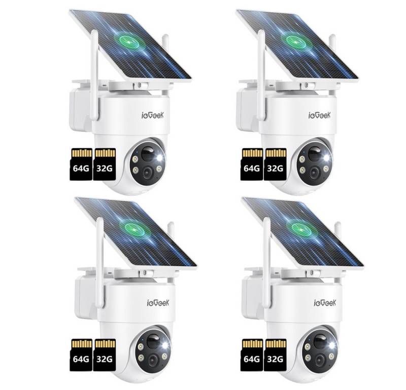ieGeek Überwachungskamera 3MP Überwachungskamera Aussen Akku Solar 2K solar Kamera (Außenbereich, Außen, Außenkamera, Überwachung außen WLAN Outdoor kabellos Solarpanel 360 Grad PTZ PIR Bewegungsmelder, 4-tlg., 355°/90° Pan Tilt Farbige Nachtsicht 2-Wege-Audio kompatibel mit Alexa, Unterstützt WLAN-Scannen und Bluetooth-Netzwerkkonfiguration) ieGeek Überwachungskamera 3MP Überwachungskamera Aussen Akku Solar 2K solar Kamera (Außenbereich, Außen, Außenkamera, Überwachung außen WLAN Outdoor kabellos Solarpanel 360 Grad PTZ PIR Bewegungsmelder, 4-tlg., 355°/90° Pan Tilt Farbige Nachtsicht 2-Wege-Audio kompatibel mit Alexa, Unterstützt WLAN-Scannen und Bluetooth-Netzwerkkonfiguration) von ieGeek